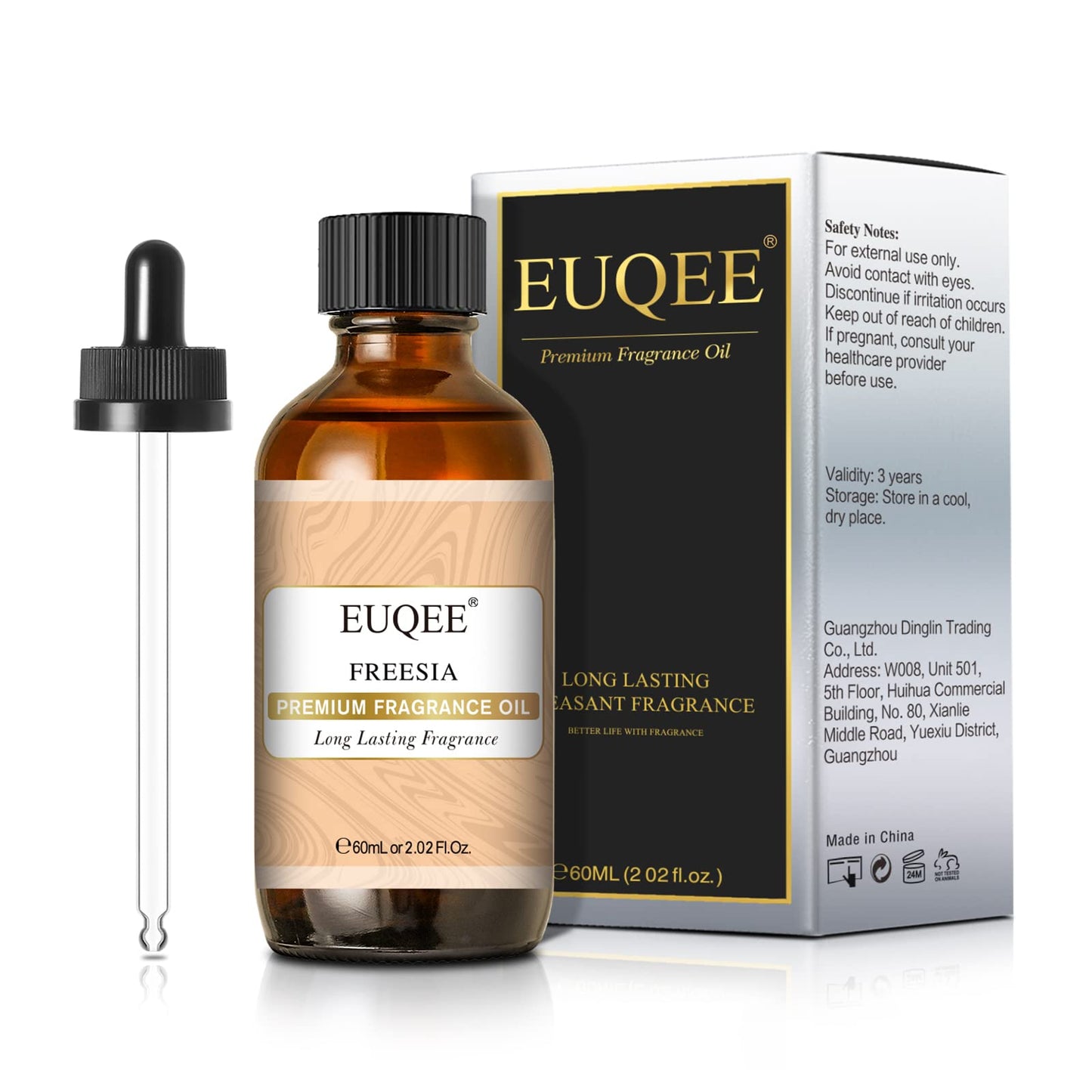 EUQEE Freesia Fragrance Oil 60ml Essential Oil with Glass Dropper