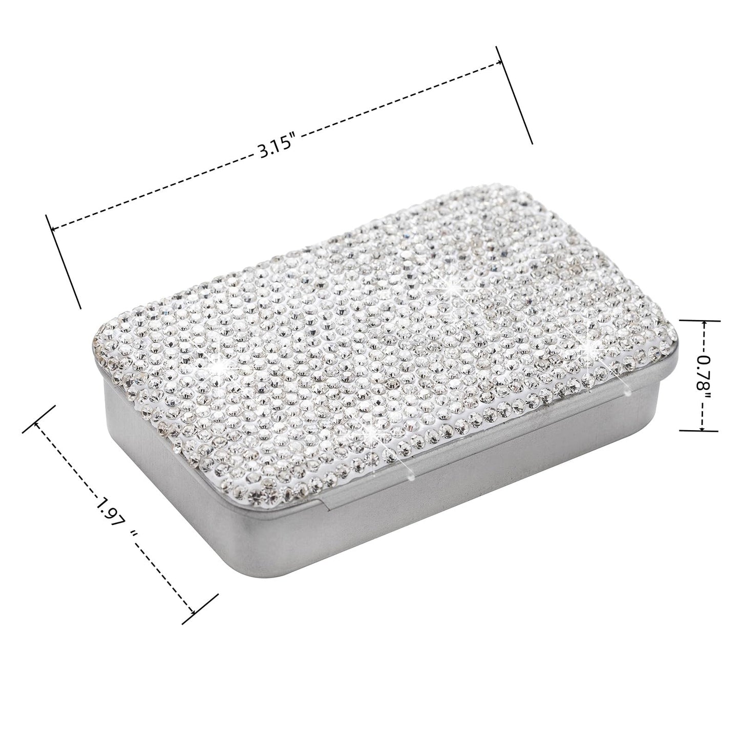 EveryBling 2pcs Dental Floss Holder Travel Bling Tin Box Case Purple