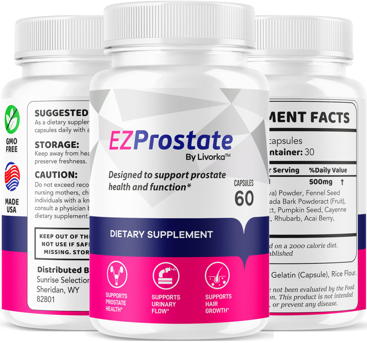 EZ Prostate Supplement 2 Pack - Capsules for Men (120 Count) BritishVita | Premium UK Vitamins & Wellness Supplements