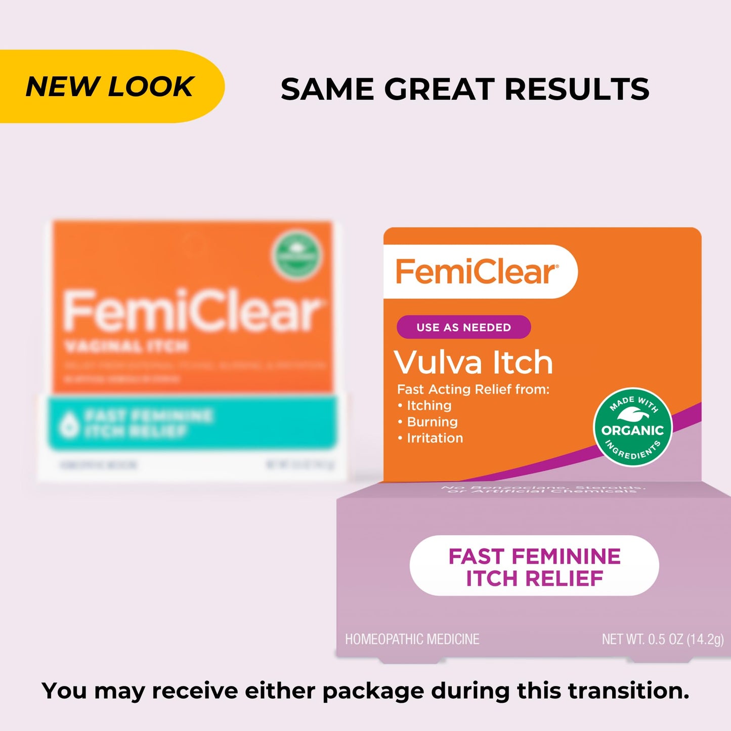 FemiClear Vaginal Itch Relief | All-Natural, Organic, Steroid-Free | 0.5oz Tube