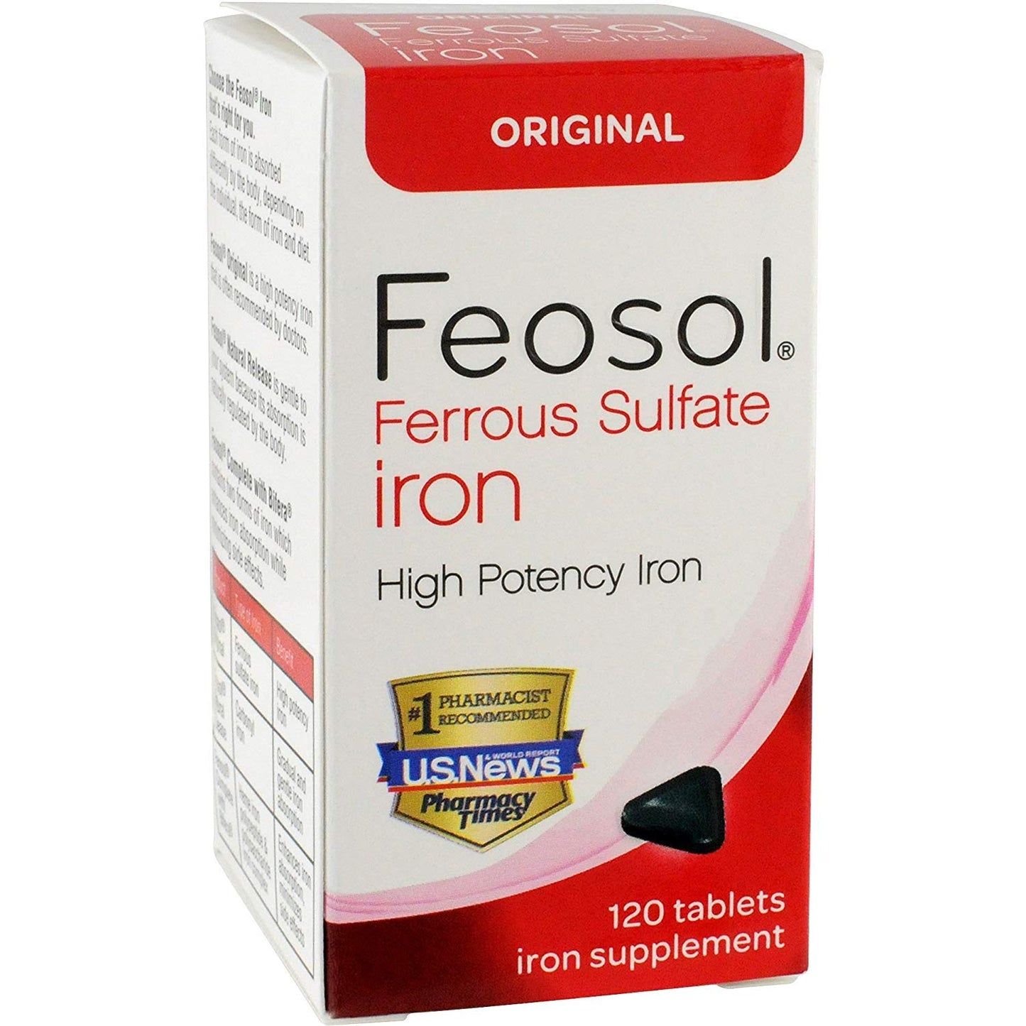 Feosol Original Vitamins – 120 Count (Pack of 2) | Iron Mineral Supplement