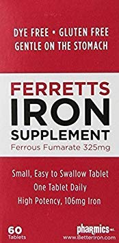 Ferretts Tablets #60 (106 mg) 2 Pack | Iron Supplement