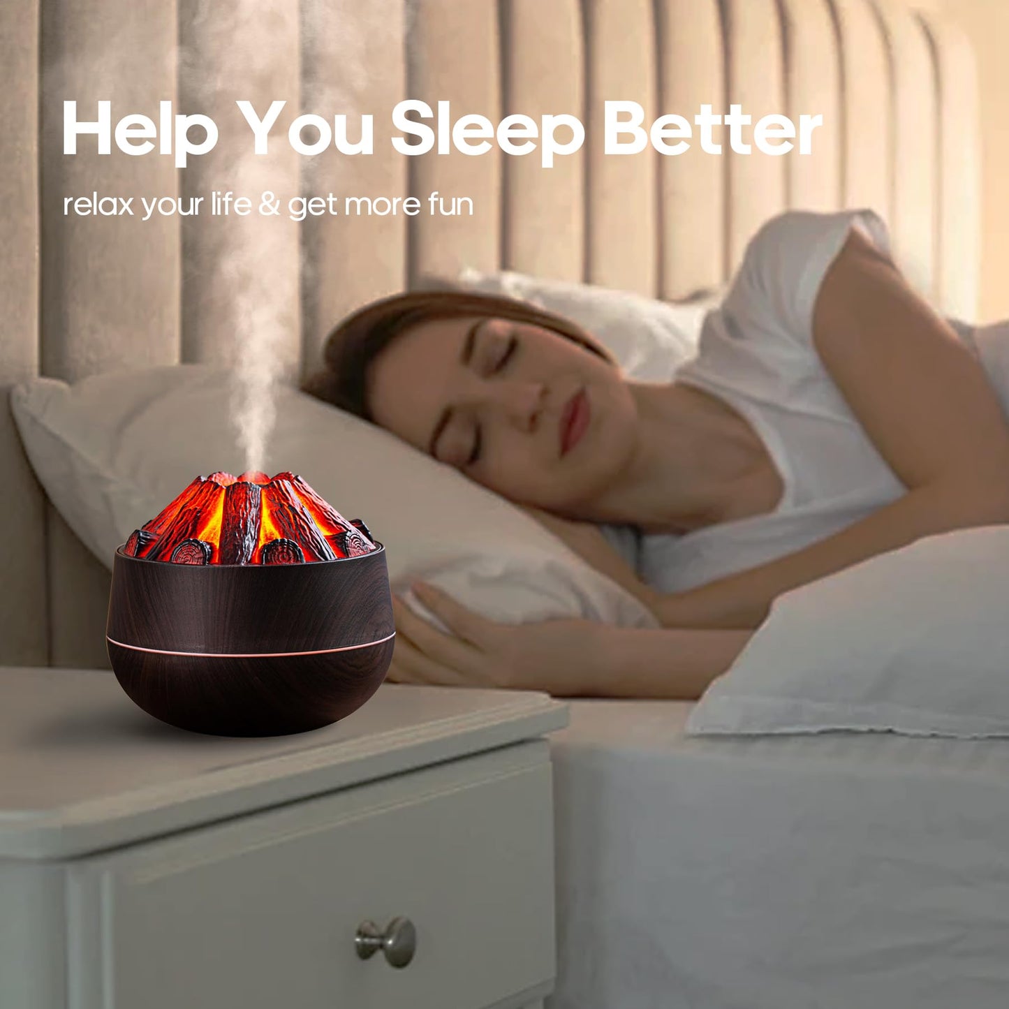 Flame Essential Diffuser 300ml – Ultra-Quiet Aromatherapy