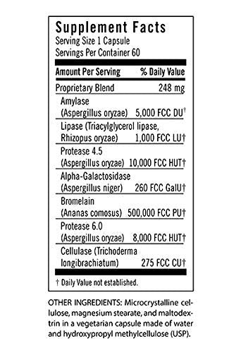 Flora Daily Maintenance Digestive Enzymes – 7 Enzymes, Gluten-Free, Non-GMO, 60 Veg Capsules