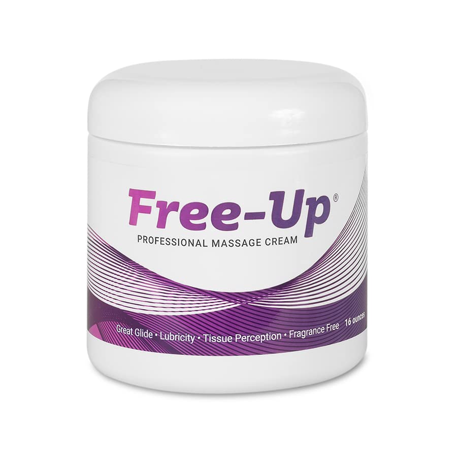 Free-Up Professional Massage Cream – Fragrance-Free, Non-Greasy, 16 oz Jar