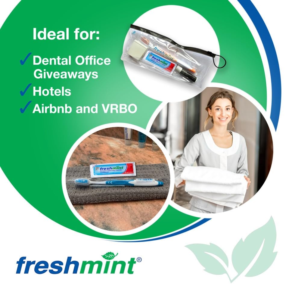 Freshmint 250 Packets – 0.28 oz Premium ADA Accepted Fluoride Toothpaste (Single-Use)