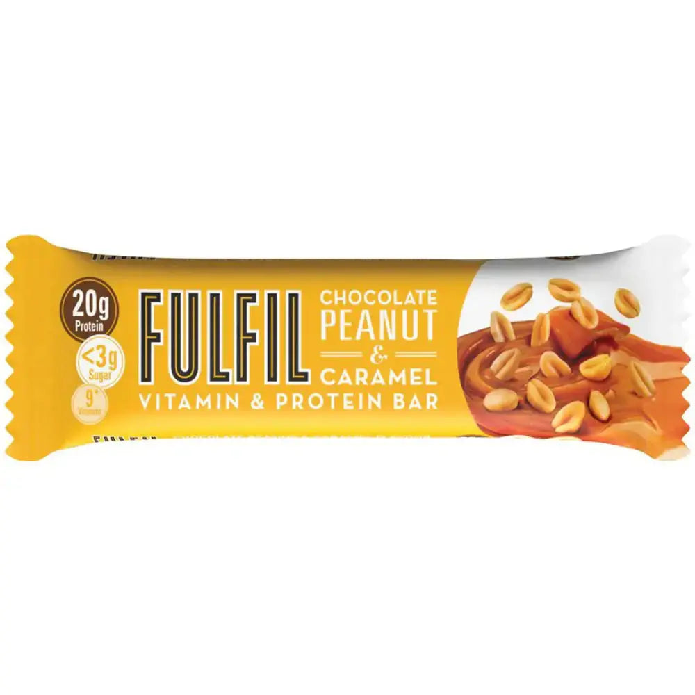 15 x Fulfil Peanut & Caramel Vitamin Protein Bar 55Gm British Grocery