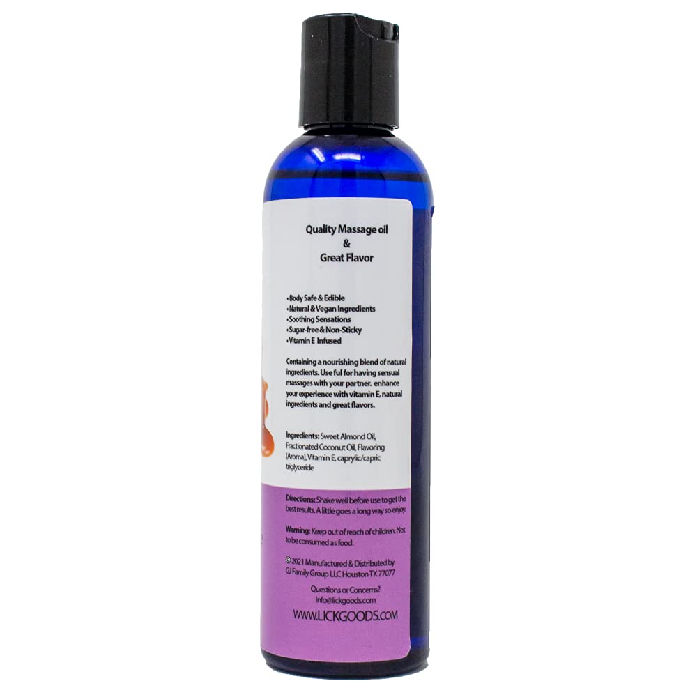 Caramel Flavored Massage Oil – Aromatherapy Body Oil 4 oz
