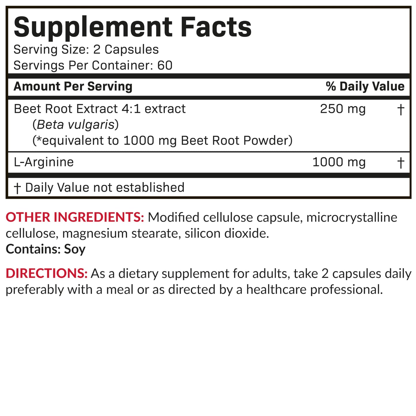 Futurebiotics Beet Root + L-Arginine | Non-GMO 120 Veg Capsules