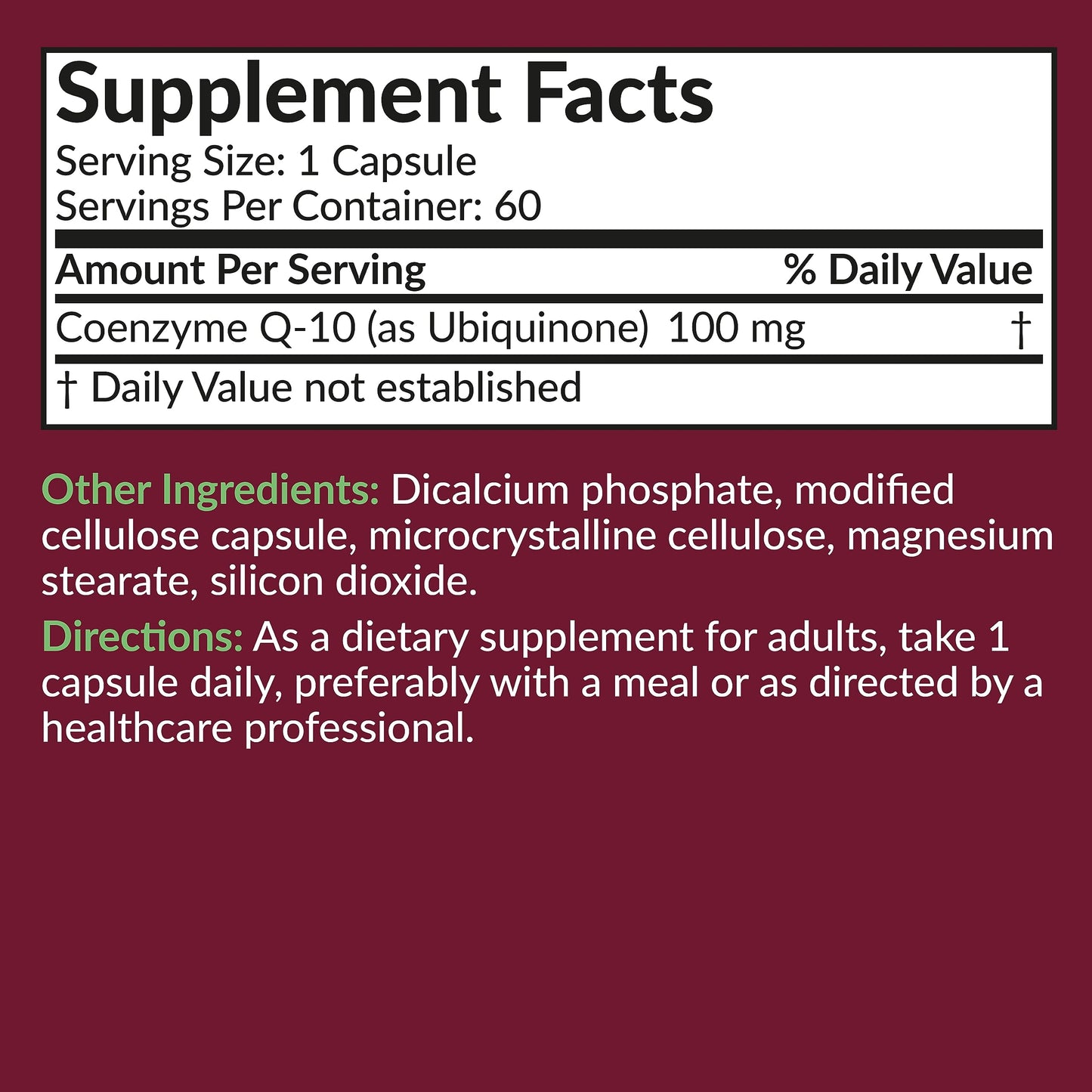 Futurebiotics CoQ10 100 MG – Cellular Energy Production | 60 Vegetarian Capsules | Gluten-Free & Vegan