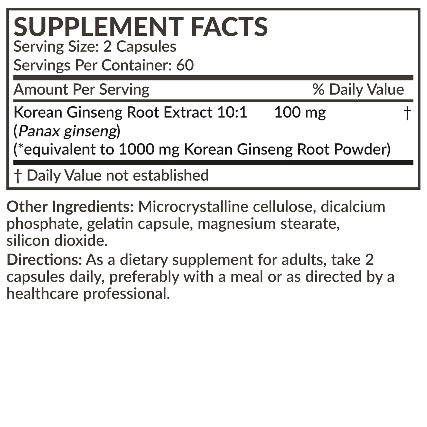 Futurebiotics Korean Panax Ginseng – Energy, Memory & Brain Health Support, 120 Capsules