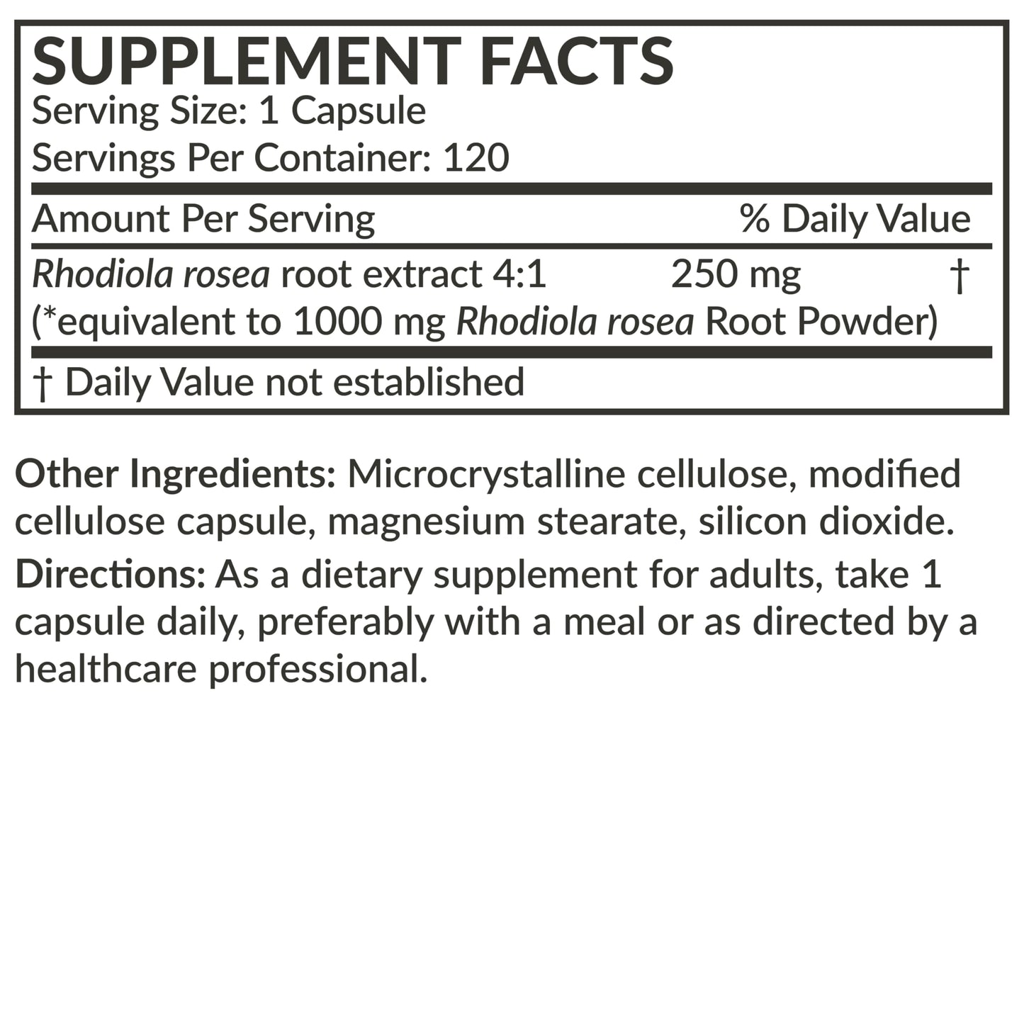 Futurebiotics Rhodiola Rosea 1000 MG Vegetarian Capsules – Adaptogenic Herb, 120 Count