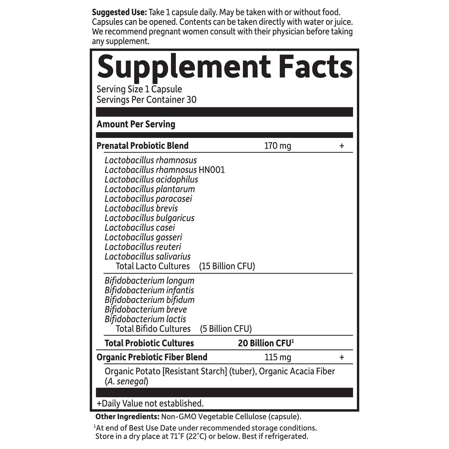 Garden of Life Dr. Formulated Probiotics Once Daily Prenatal – 20B CFU, 16 Strains, 30 Count