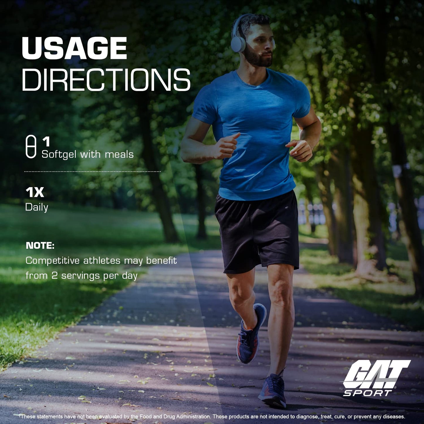 GAT SPORT Omega-3 Fish Oil 90 Softgels – High Potency EPA & DHA