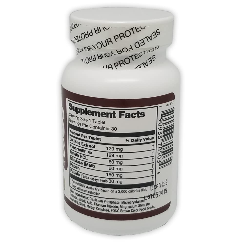 Germa Bile Salts - Natural Digestive Enzymatic Supplement | 3-Pack, 30 Tablets