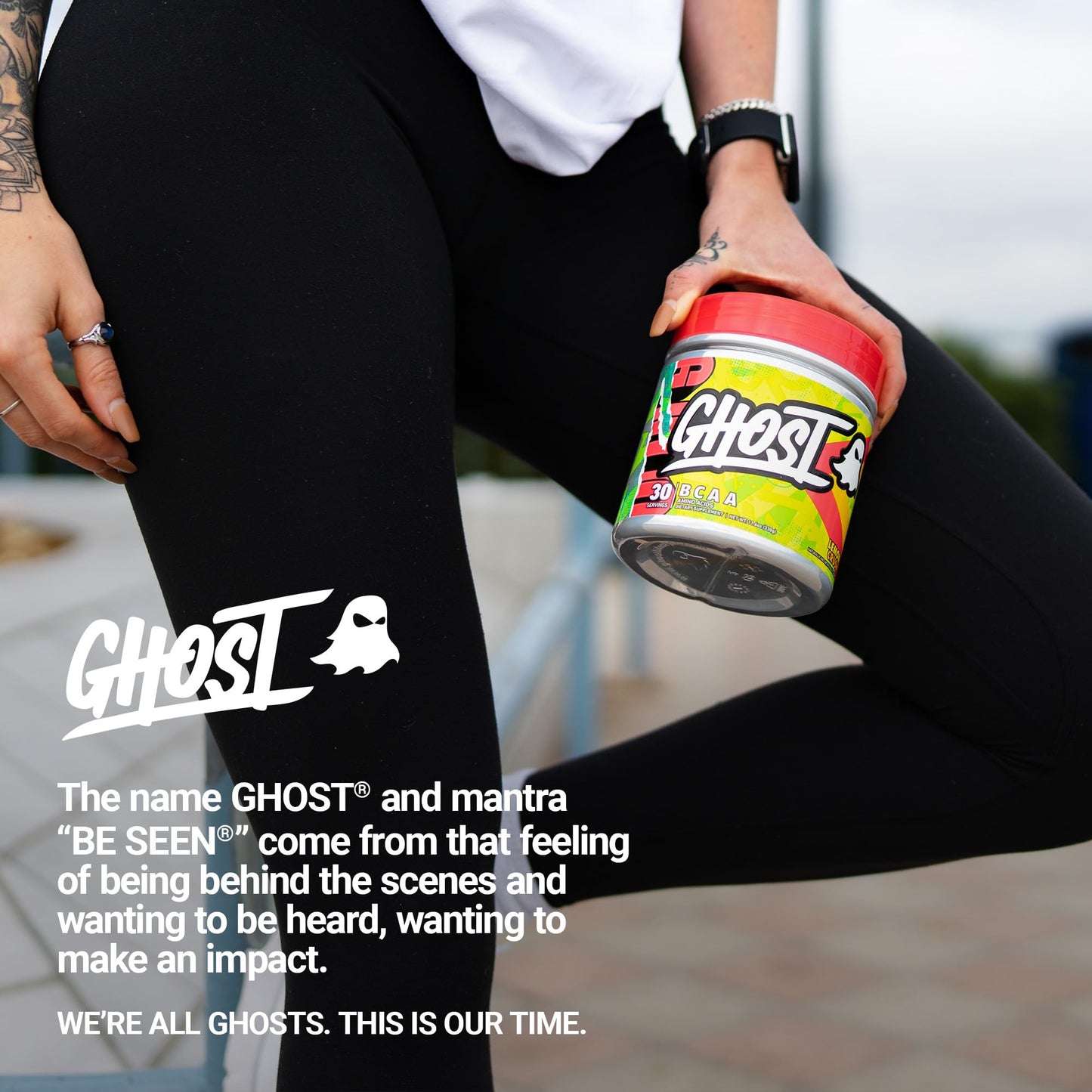 GHOST BCAA Powder Lemon Crush – 7G BCAAs, Sugar-Free, 30 Servings BritishVita | Premium UK Vitamins & Wellness Supplements