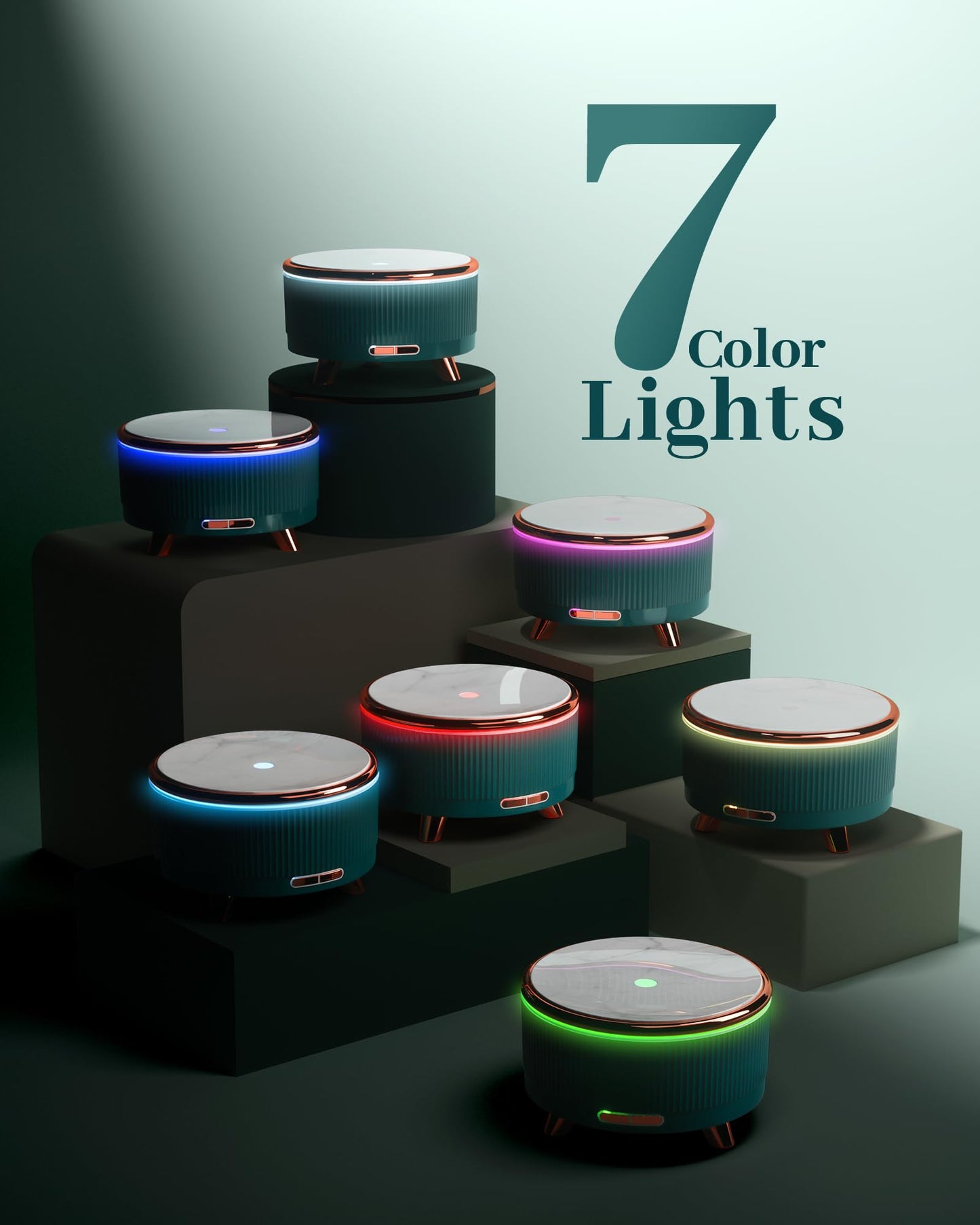 Essential Oil Diffuser for Home - 500ml, Large Room, 7-Color Changing LED
