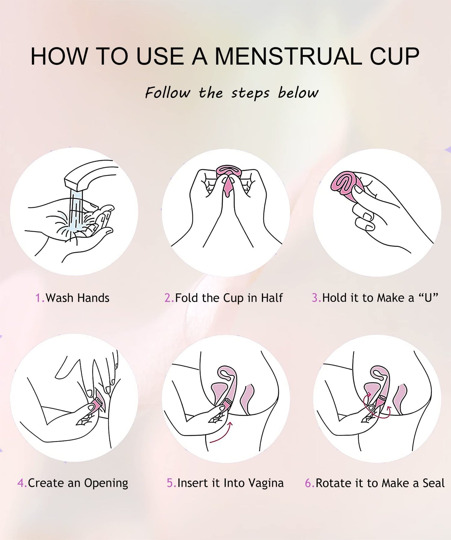 Ginalaia Menstrual Cups with Collapsible Storage - Leak-Proof, Medical-Grade Silicone