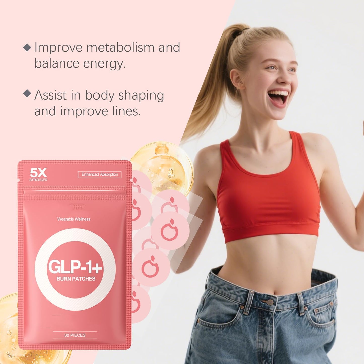 GLP-1 Patches – 12-Hour Hunger Management, New & Improved, 5x Stronger Formula