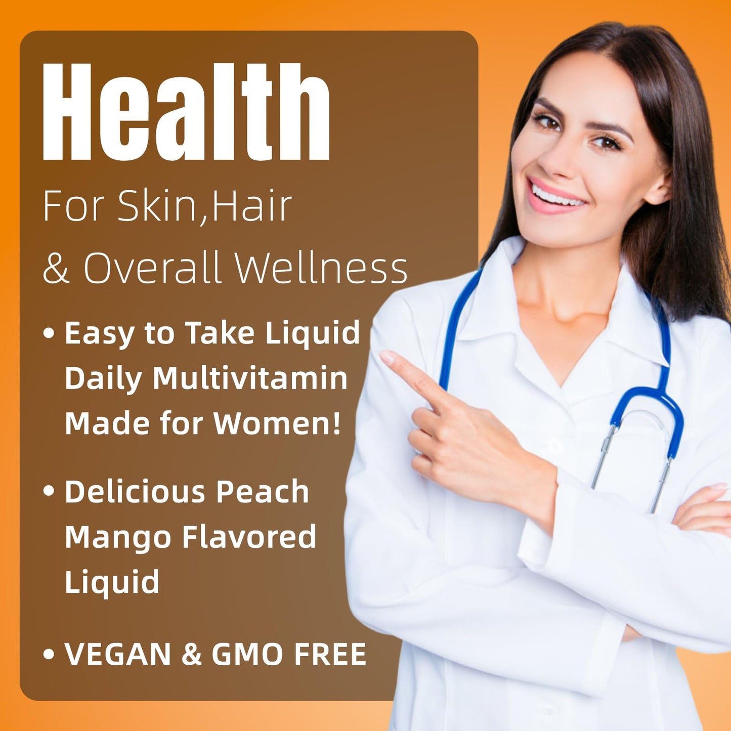Liquid Multivitamin for Hair Growth – Biotin 10000mcg | Hair & Skin Support | Clinically Tested | 15.22 Fl Oz | For Women & Men 18+