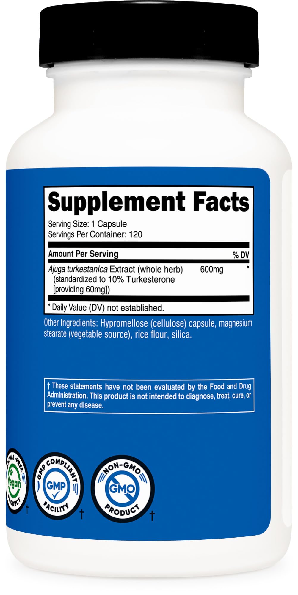 Nutricost Turkesterone 600mg - 120 Capsules | Vegetarian, Non-GMO, Gluten Free