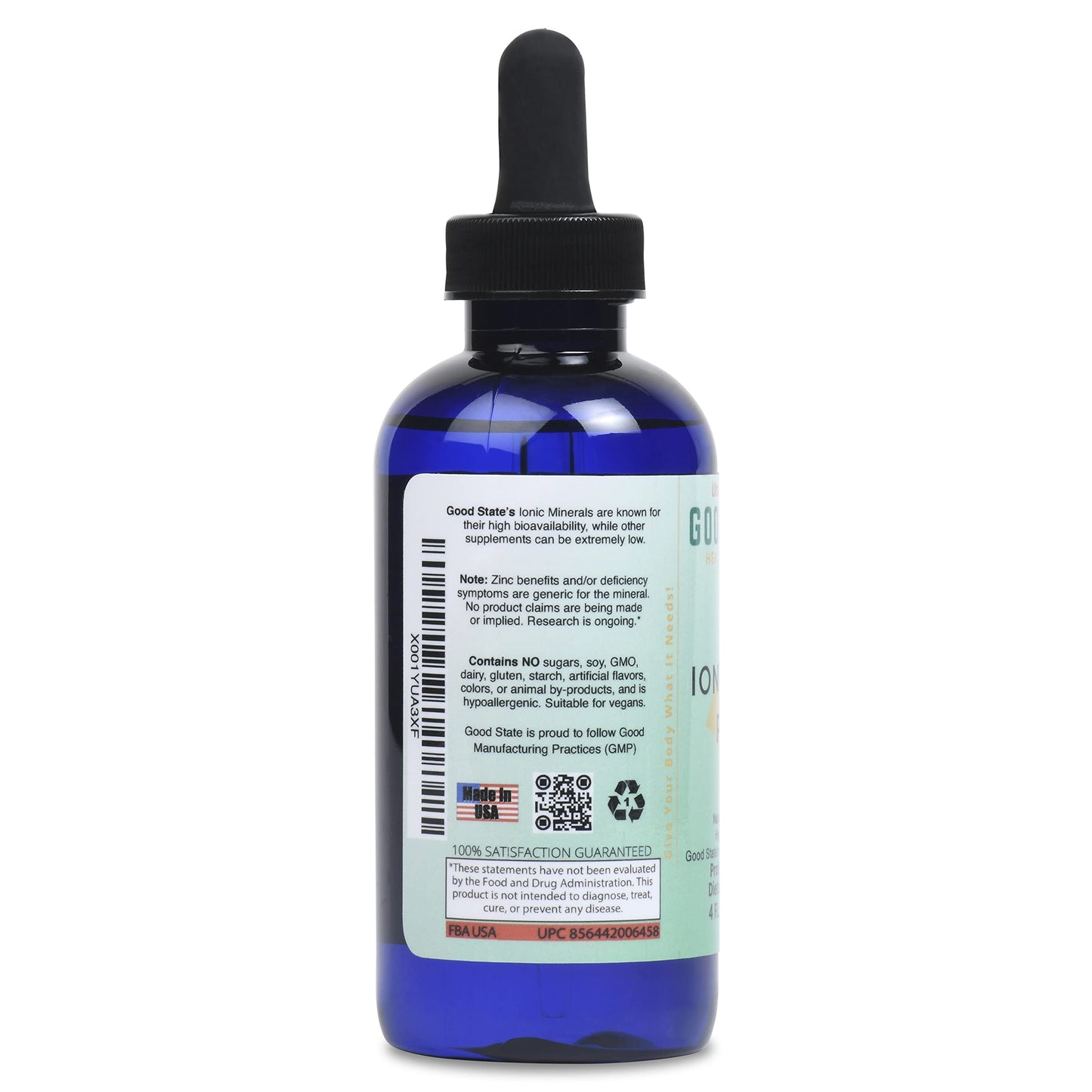 Good State | Liquid Ionic Zinc Plus - Ultra Concentrate (10 Drops Equal 15 mg - 200 Servings per Bottle)