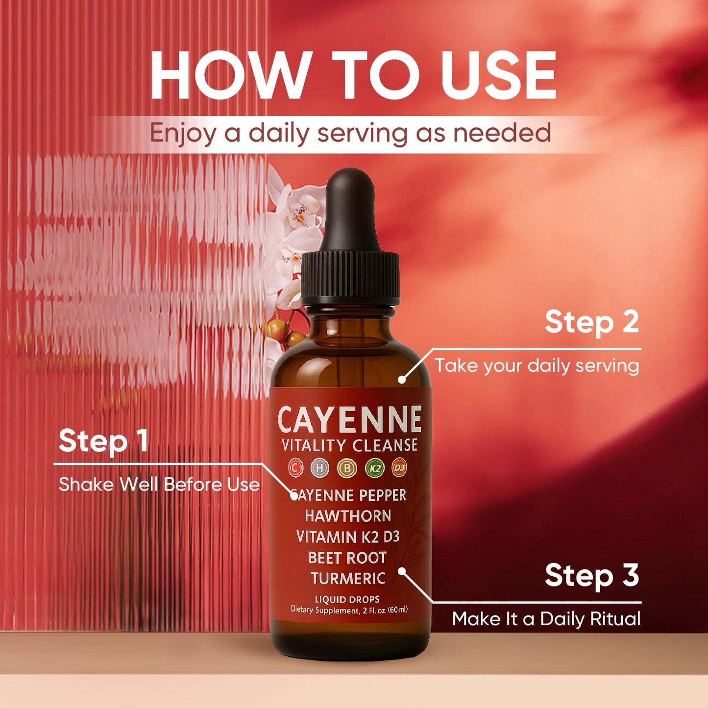 GOOVIP Maxivita CayennePepper Liquid Extract Drops - 2 fl oz | Immune, Joint & Gut Support
