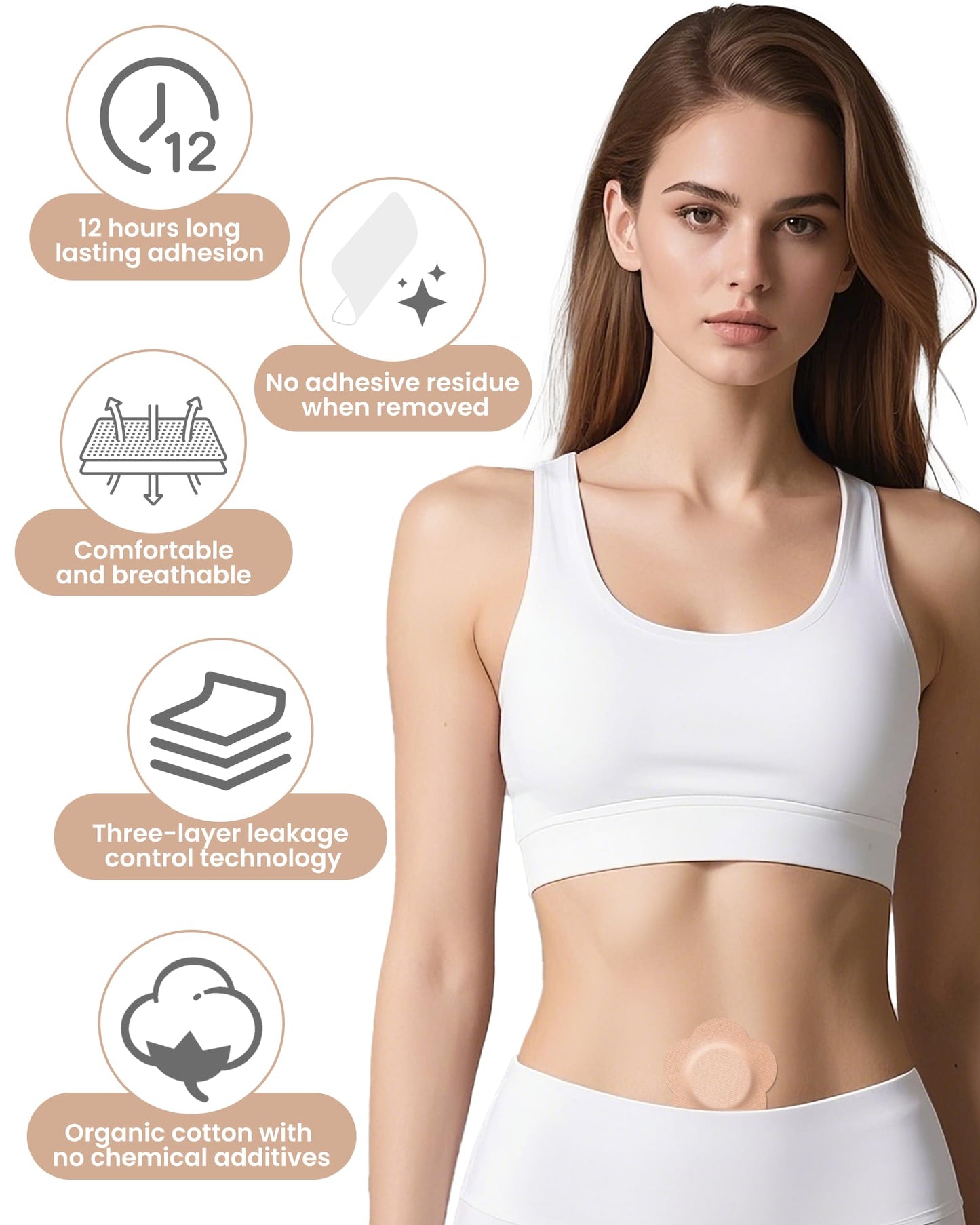 GREBIKE 54PCS Castor Oil Patches – Belly Button Pack, Disposable, Breathable