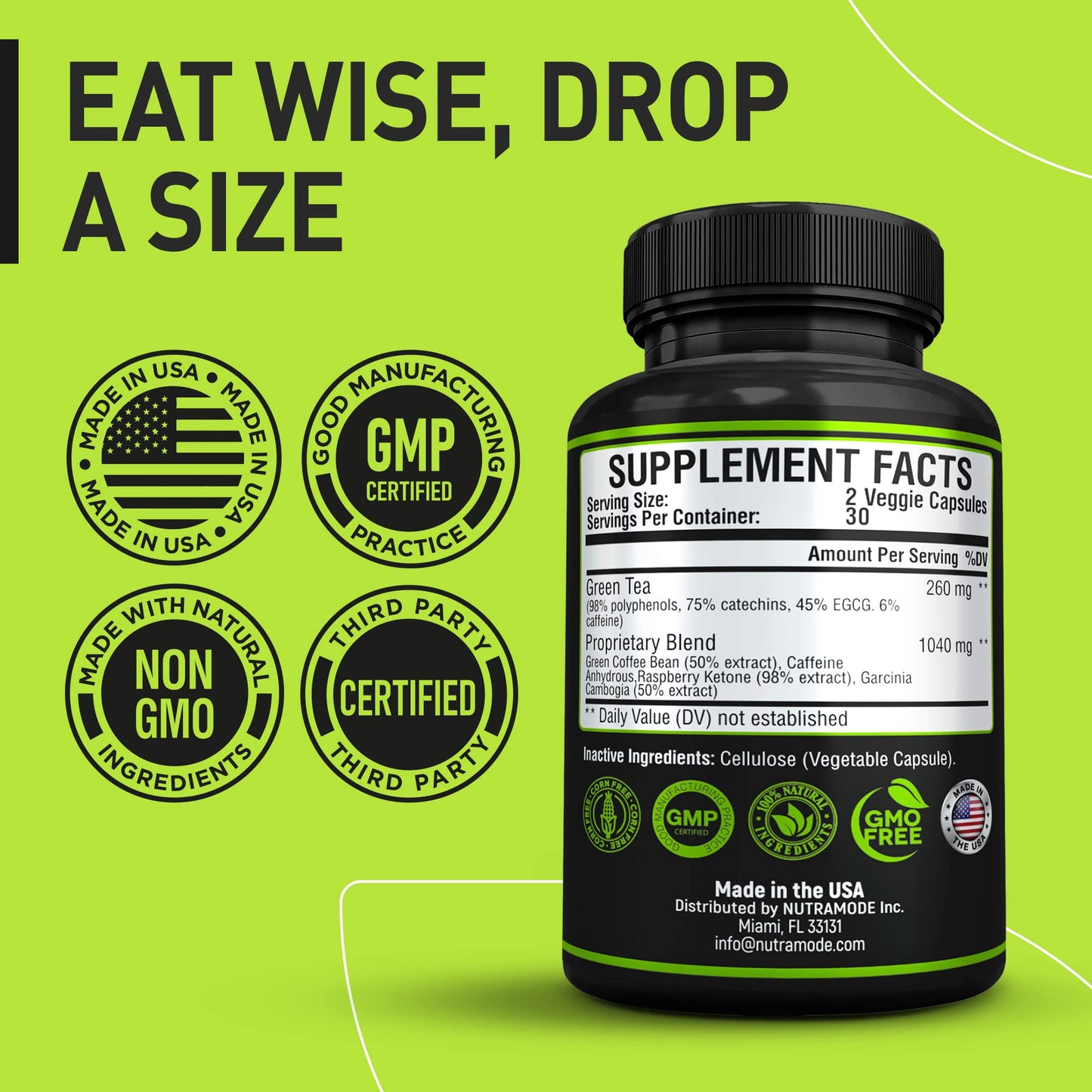 Green Tea Fat Burner with EGCG – Appetite Suppressant