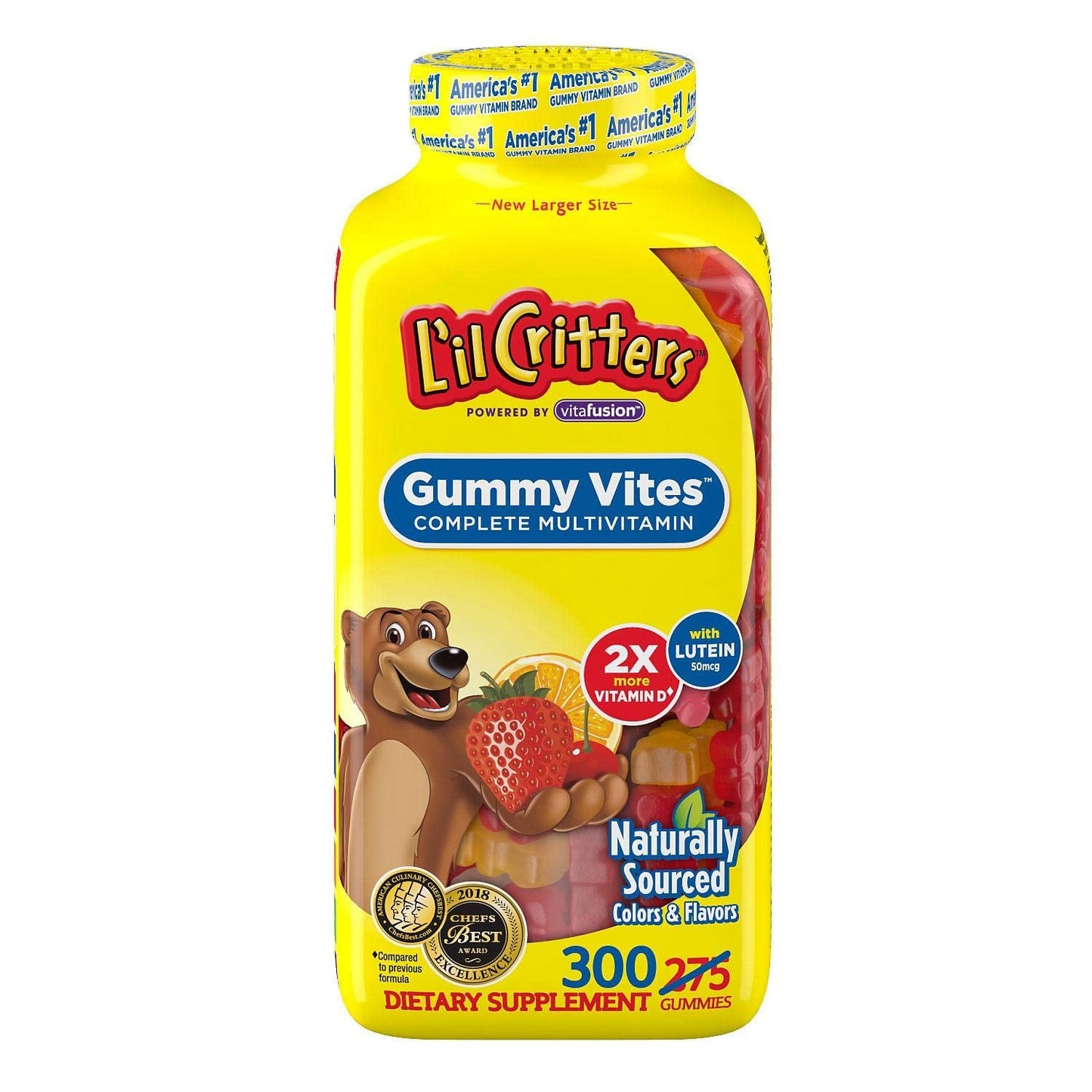 Gummy Vites Children's Multivitamin – Chewable Gummy Bears, 300 Count