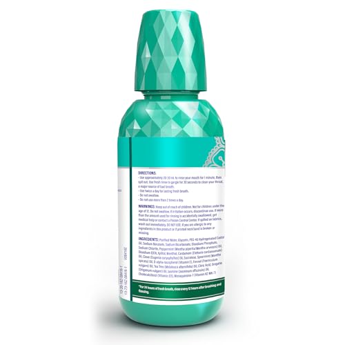 GuruNanda Fresh Breath Mouthwash - ADA-Approved, Alcohol & Fluoride-Free, Wild Mint 32 oz (2-Pack)