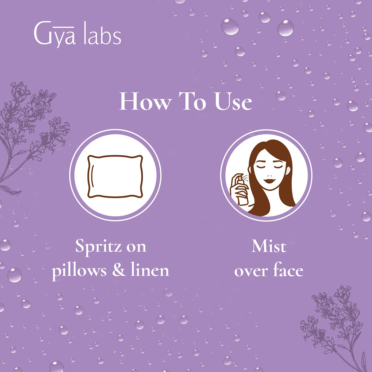 Gya Labs French Lavender Hydrosol - 3.4 Fl Oz | Face & Body Mist, Pillow & Linen Spray