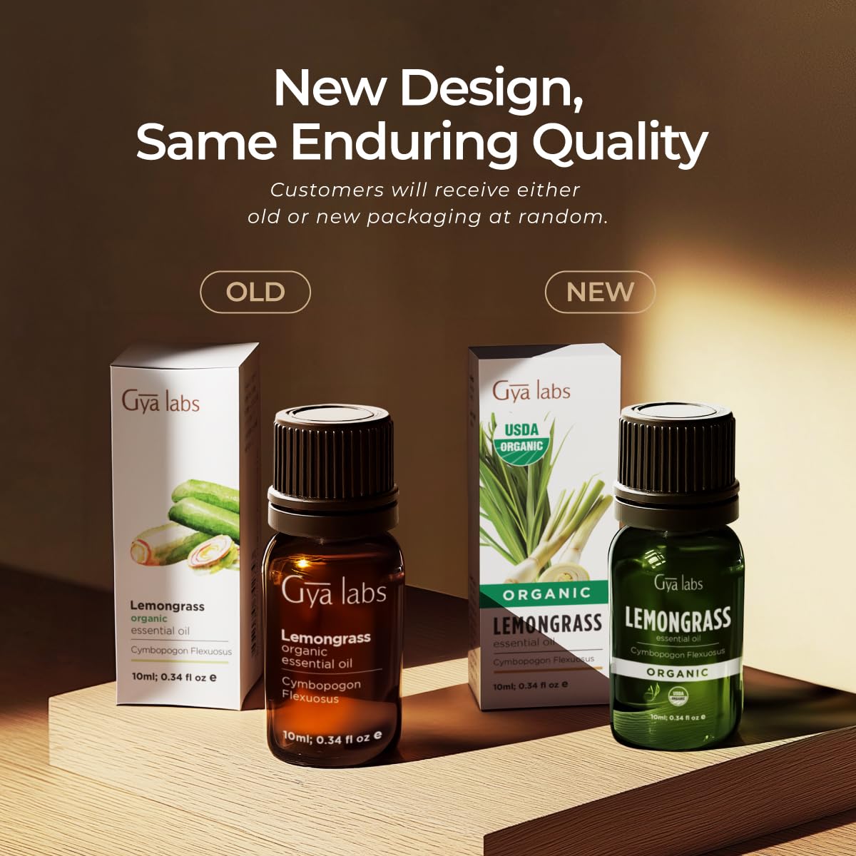 Gya Labs Organic Lemongrass Essential Oil - 0.34 oz | Diffuser, Skin, Hair