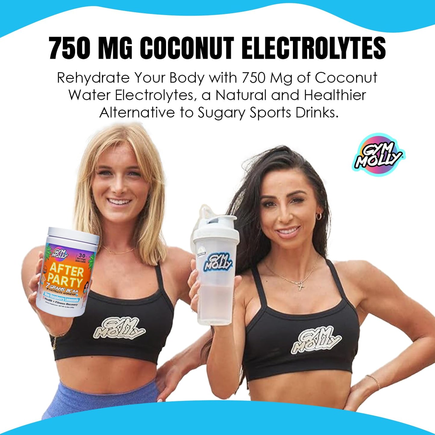 Gym Molly After Party Vegan BCAA Powder – Electrolyte, Zero Carbs, 35 Calories