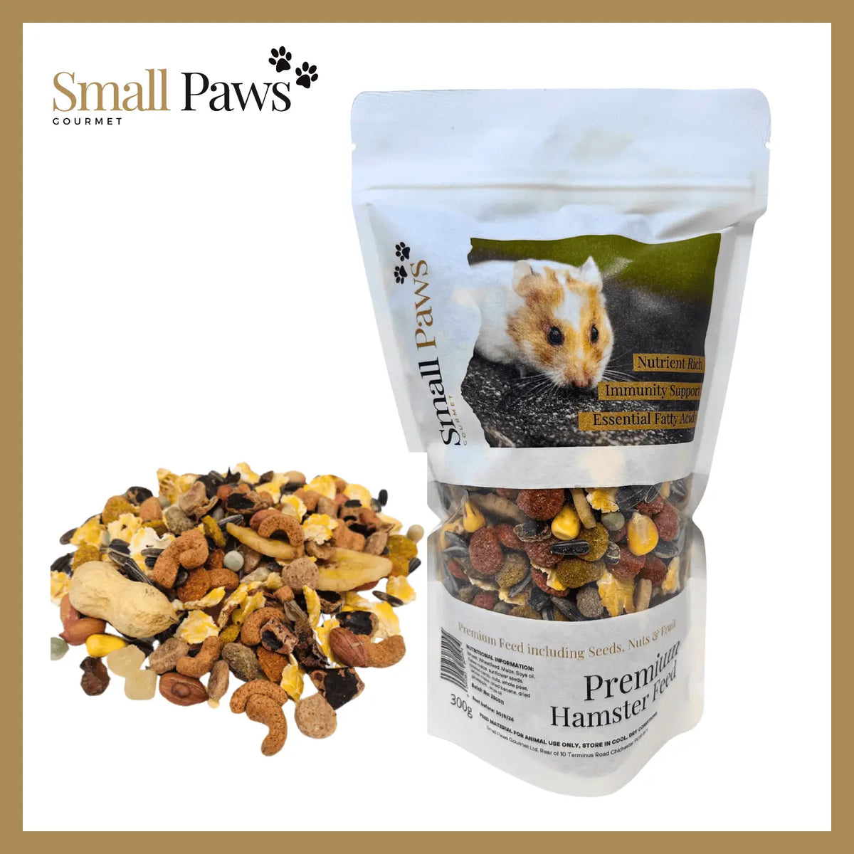 Small Paws Premium Hamster Feed Small Paws Gourmet
