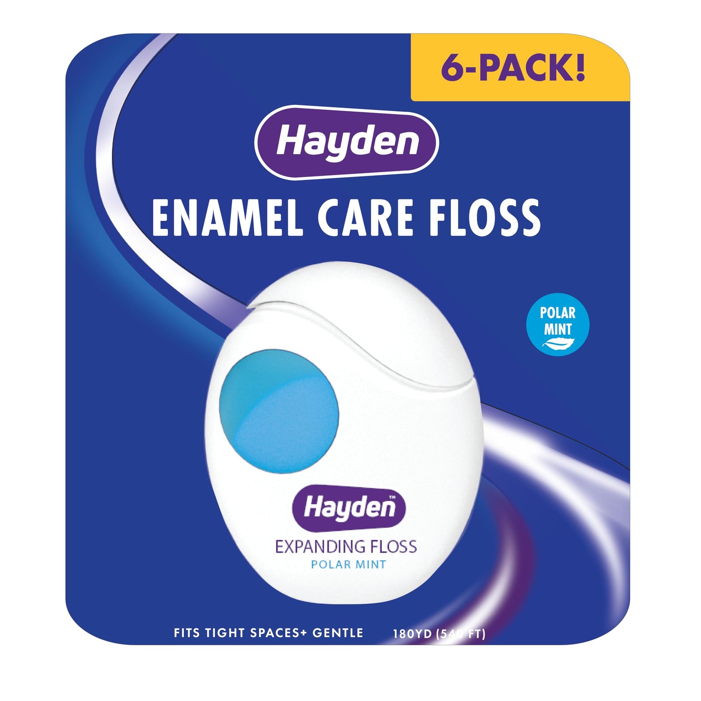 Hayden Enamel Care Dental Floss – Sensitive Gums, Mint, 30 Yards x6