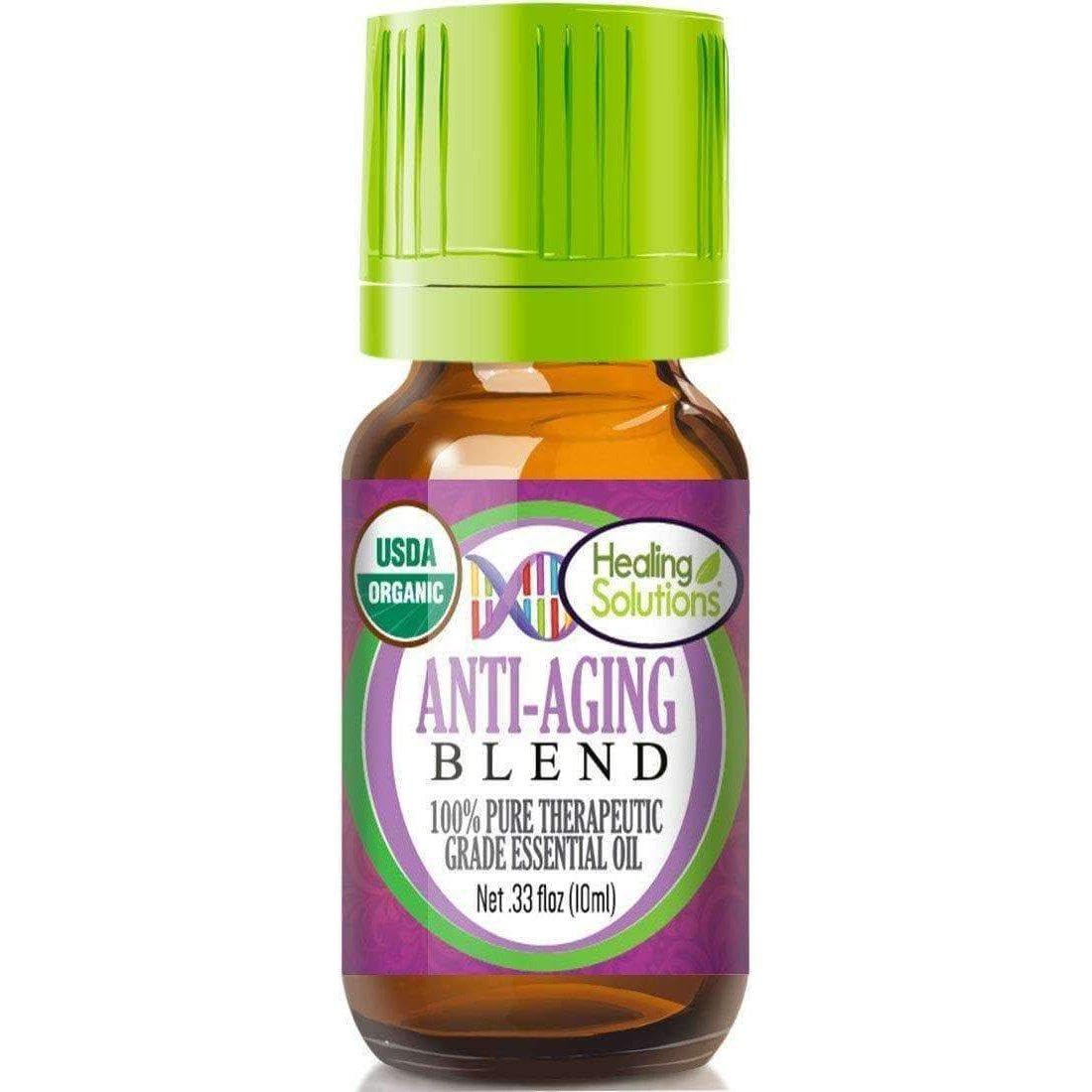 Healing Solutions Organic Anti-Aging Essential Oil Blend - 0.33 oz (10 ml)