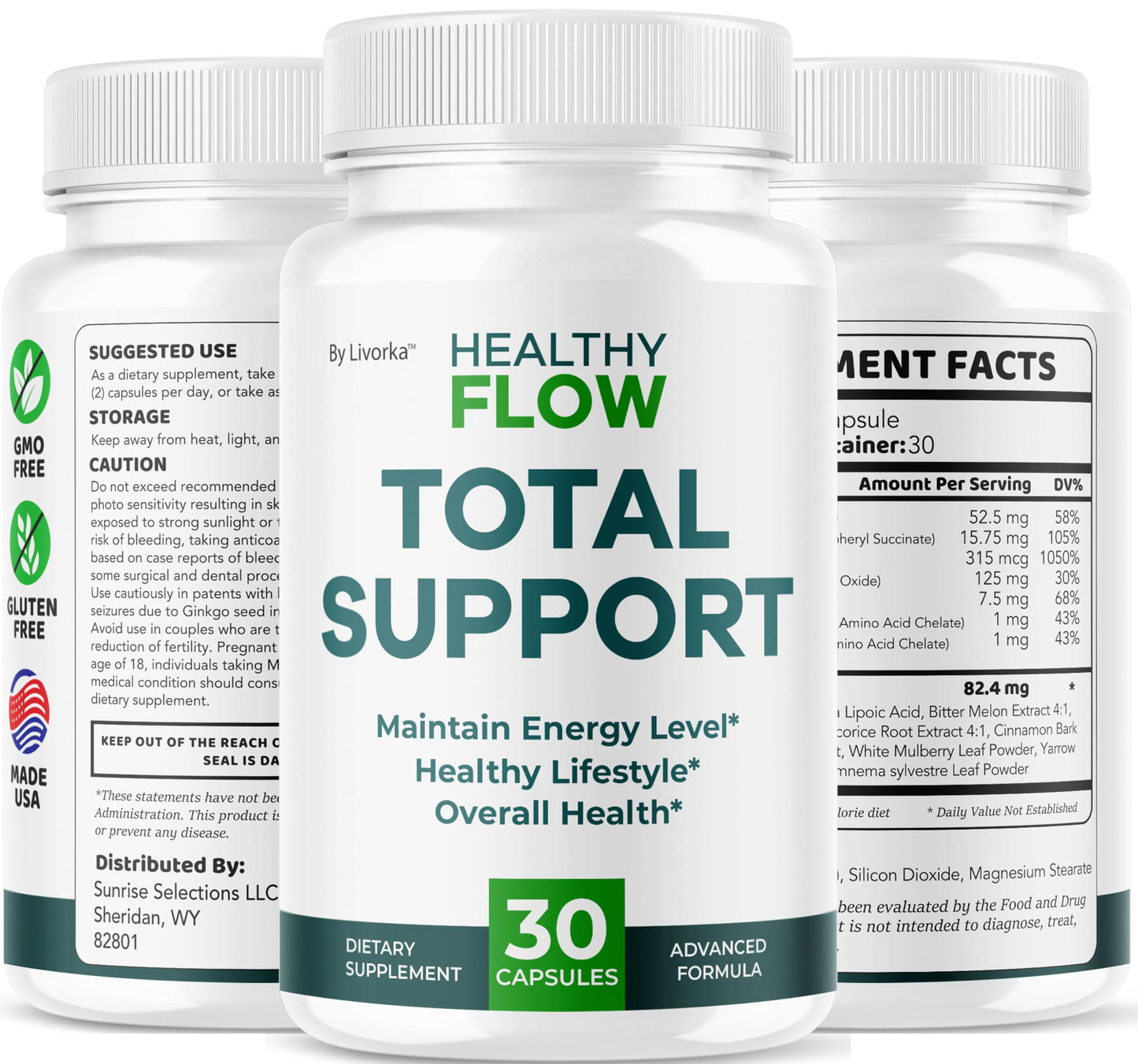 2 Pack Healthy Flow Capsules – All-Natural Support, HealthyFlow 60 Capsules