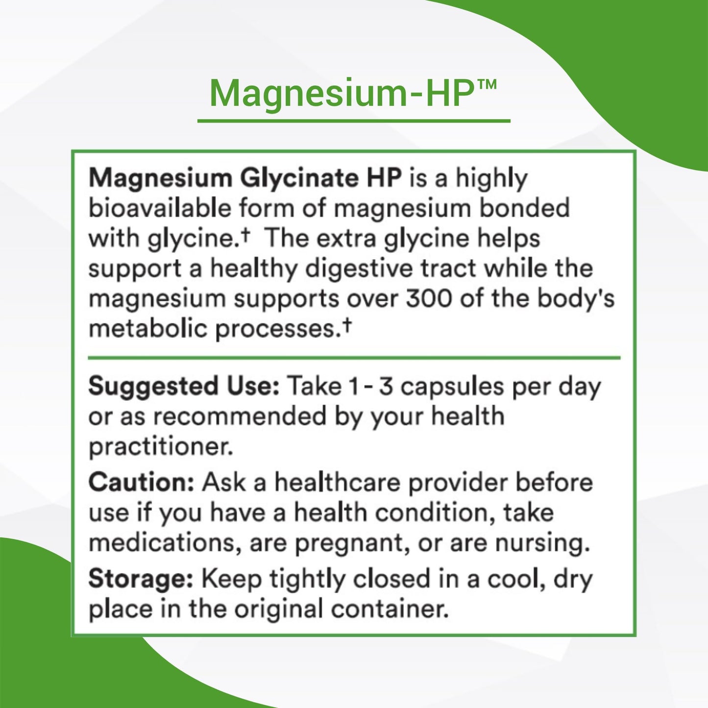 Healthy Gut Magnesium-HP – Ultra Pure Glycinate, 180 mg, 90 Servings, No Fillers