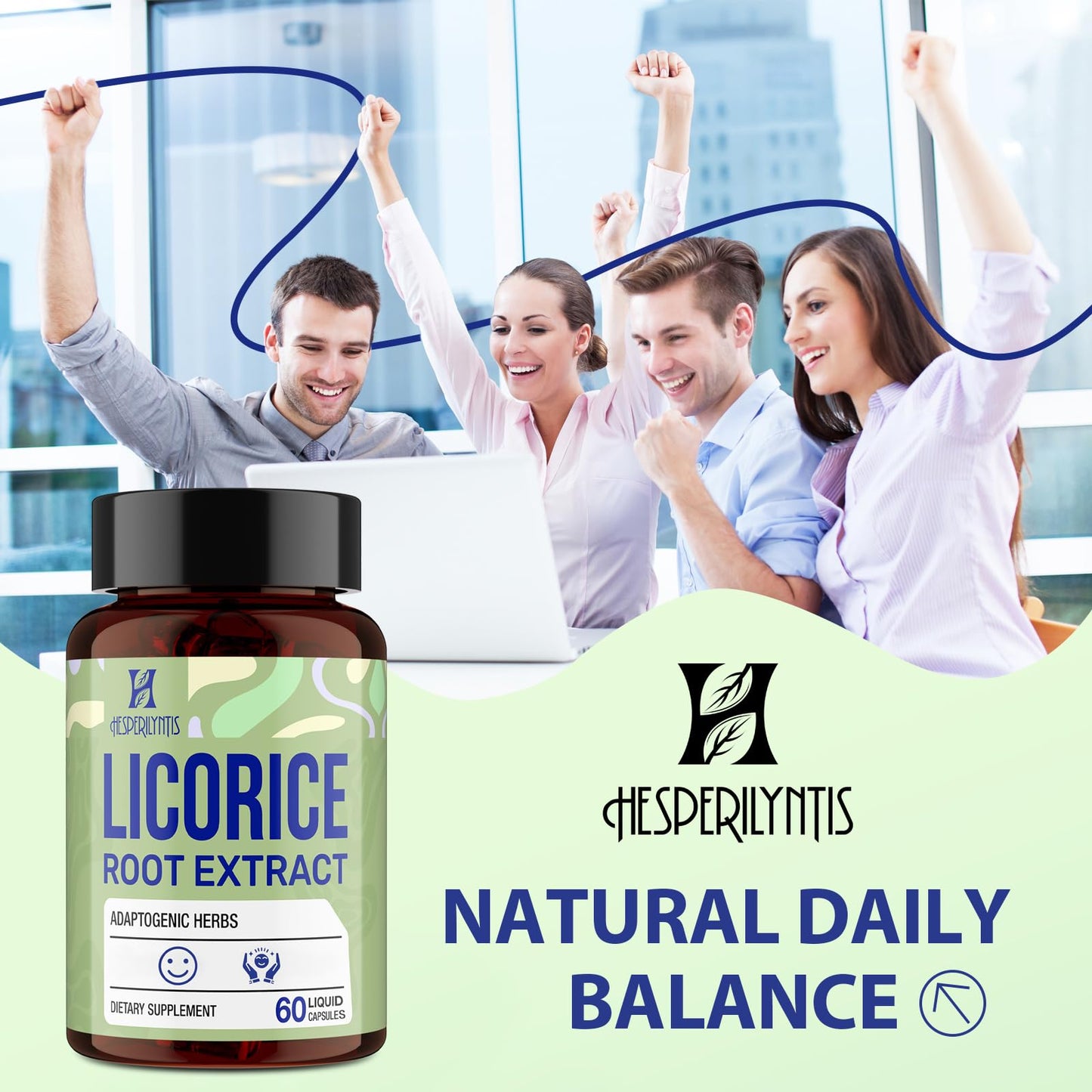 Hesperilyntis Licorice Root Liquid Capsules - Adaptogens for Stress & Sleep | 120 Caps