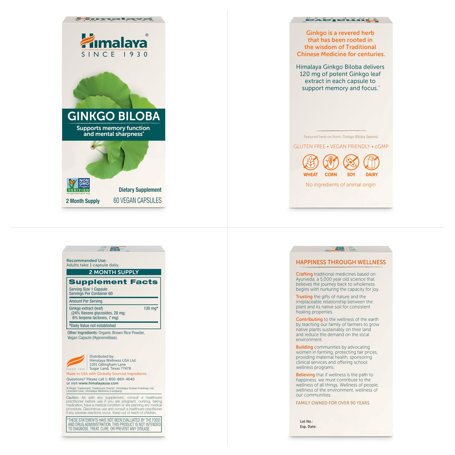 Himalaya Ginkgo Biloba 120 mg | 60 Day Supply | Memory & Focus Support
