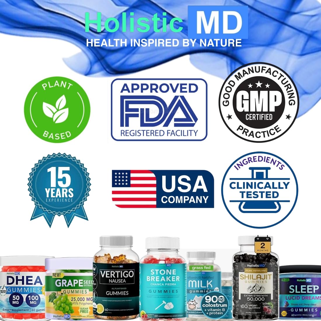 Holistic MD Methylene Blue Gummies 7mg & 14mg – USP Pharma Grade, Sugar Free Berry 60