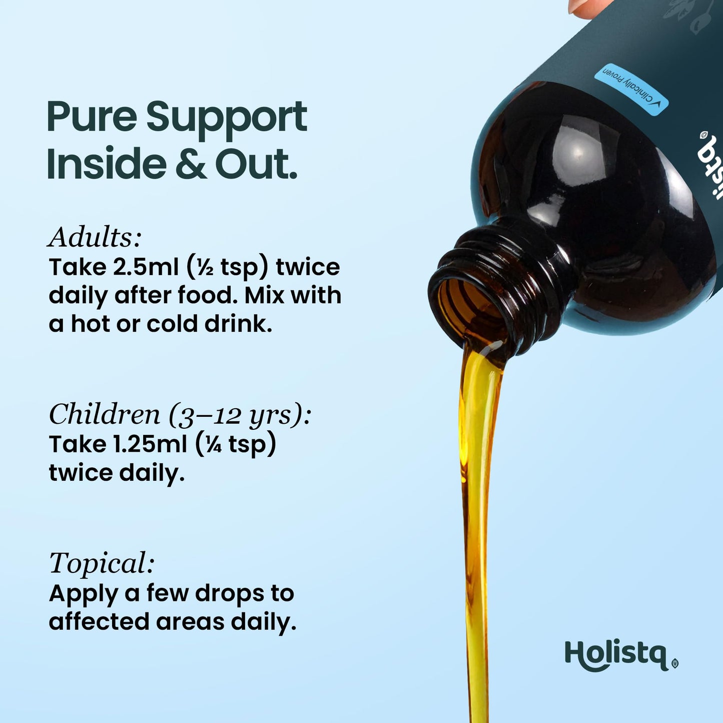 Holistiq Black Cumin Seed Oil Organic | Non-GMO & Vegan | 250 mL