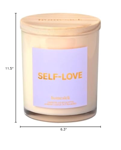 Homesick Self Love Starter Candle – Eucalyptus & Lavender, 7.5 oz Soy Wax