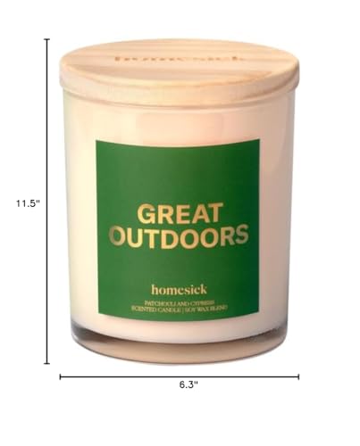 Homesick Great Outdoors 7.5 oz Candle - Patchouli & Cypress