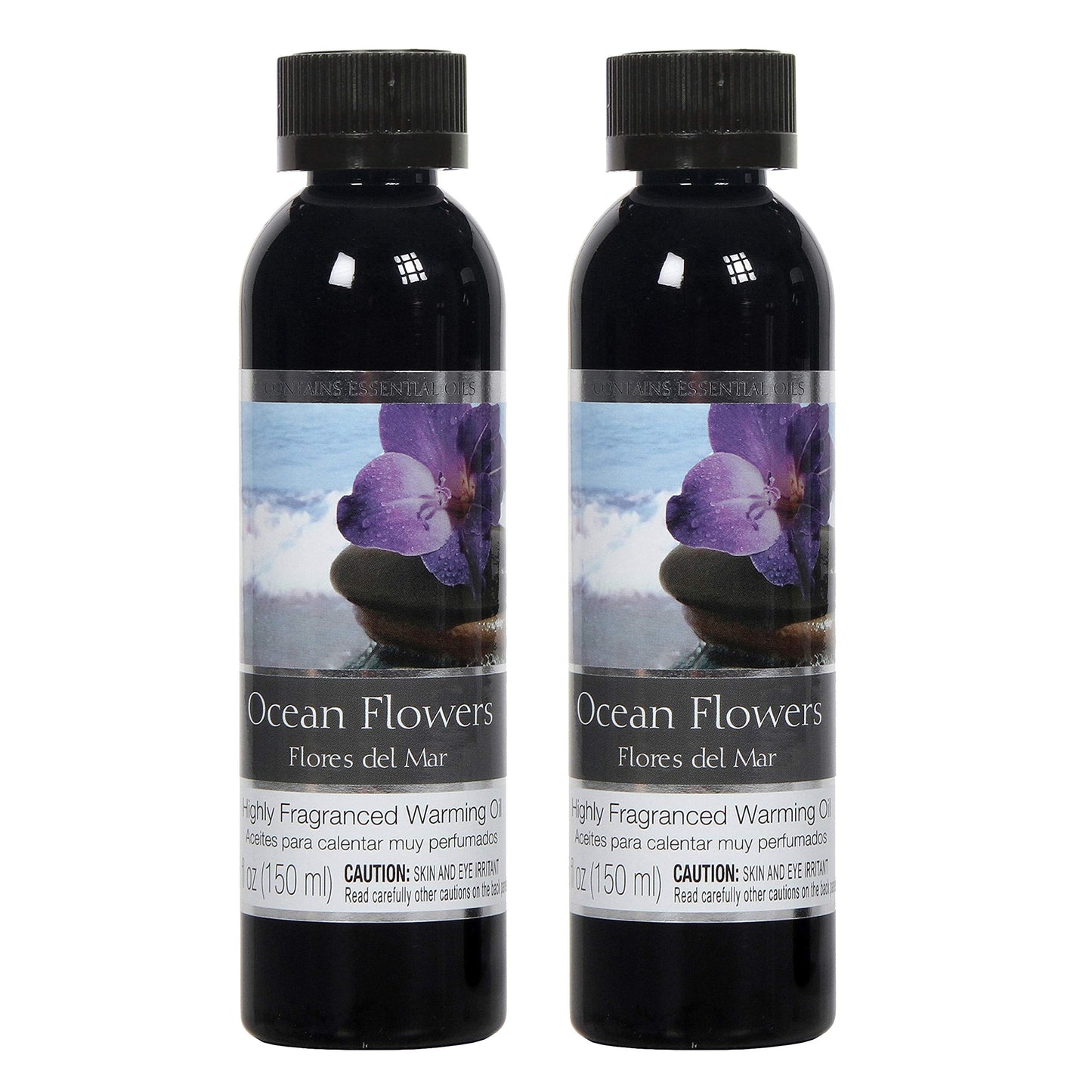 Hosley 2-Pack Ocean Flowers Fragrance Warming Oils – 5 oz each | Gift for Weddings & Spa