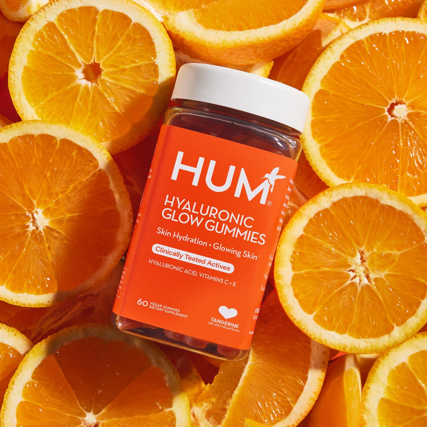 HUM Hyaluronic Glow Gummies – Low Molecular HA, Amla Vitamin C, Vitamin E