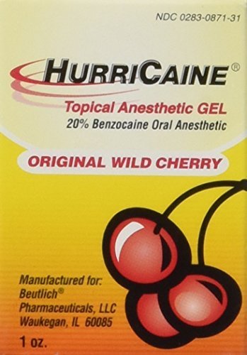 HurriCaine Topical Anesthetic Gel Wild Cherry - 1 oz by Beutlich | 20% Benzocaine