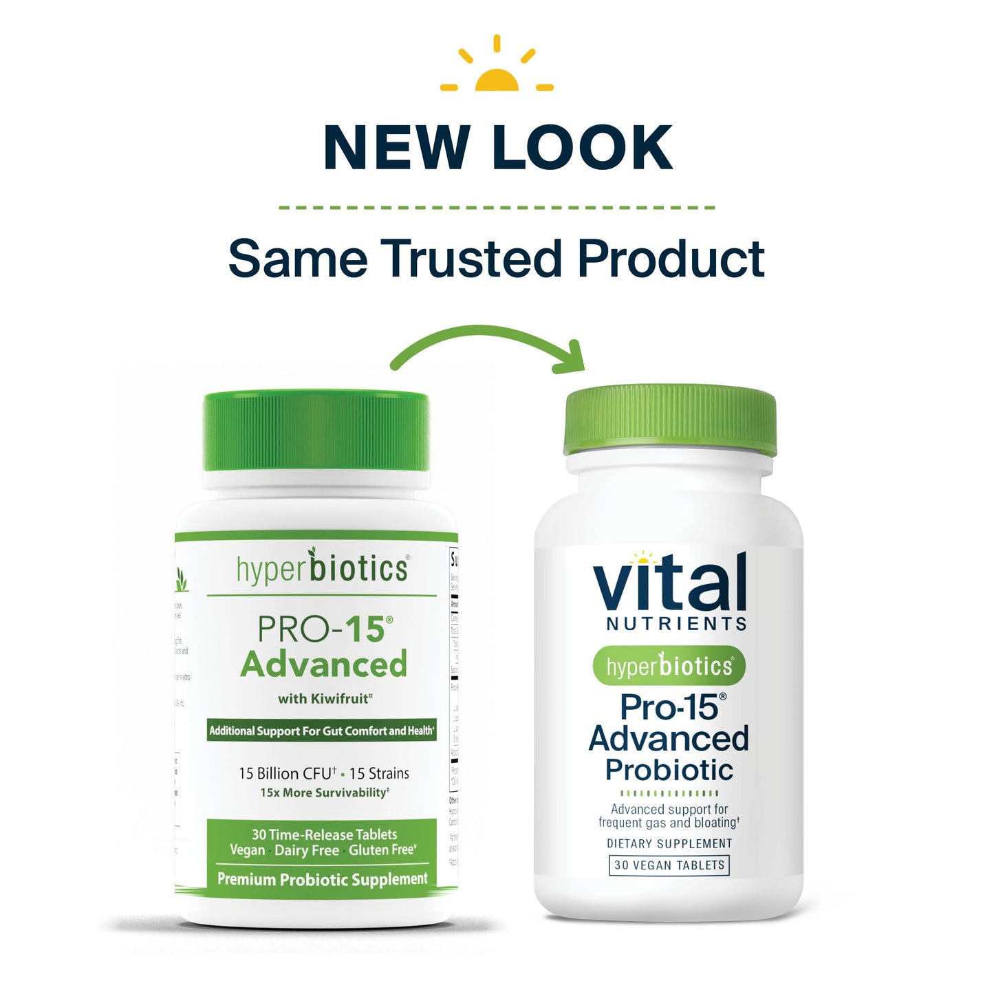 Hyperbiotics Vital Nutrients Pro-15 Probiotics – 15 Strains + Kiwifruit | 30 Vegan Tablets
