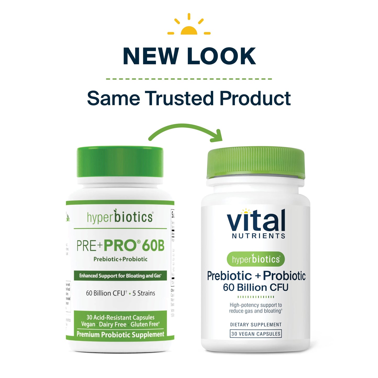 Hyperbiotics Vital Nutrients Prebiotic & Probiotic – 60B CFU, 30 Vegan Capsules